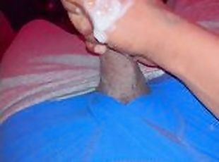 énorme, masturbation, amateur, ejaculation-sur-le-corps, ébène, énorme-bite, branlette, black, secousses, point-de-vue