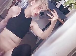 Fit Trans Girl has something she want to show you