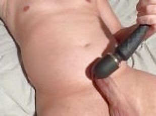 He cums from my vibrator hands free