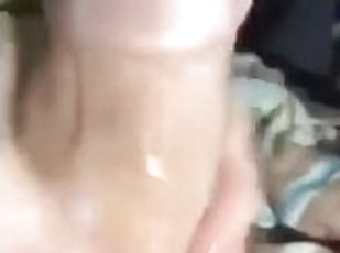 Quick cumshot from 7 inch uncut cock