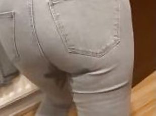 pisser, amateur, milf, couple, culotte, britannique, serrée, parfait, fétiche, jeans