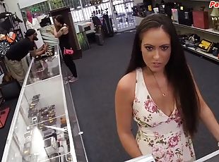 BANGBROS - Pawnshop babe POV fucked in the office after cocksucking