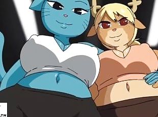Gumball`s Mom Hard Fucking In Gym And Getting Creampie  Furry Hentai Animation World of Gumball