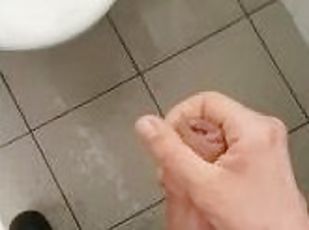 Naughty Piss fun on Public toilet