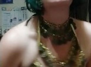 Belly dancer wiggles ass for you