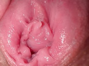 Close up pussy masturbation, real orgasm