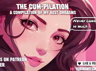 onani, orgasme, squirt, amatør, compilation, cum, alene