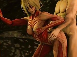 Eren Jaeger attack Titan fuck Anne female doggy Titan in forest attack on Titan Hentai uncensored