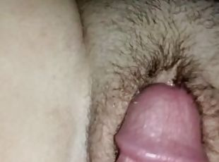 Slowly rubbing my cock on step moms pussy