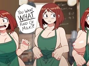 Jizz Tribute - Milk to Uraraka Ochaco from Hero Academia