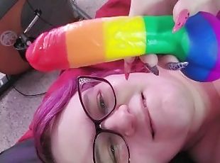 Any Titfucks Her Rainbow Cock