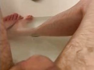 Husband dick trick in bathtub wife off screen