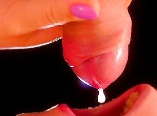 NEW!! 60FPS CLOSE UP: BEST Milking Mouth for your DICK! +ASMR, Tongue and Lips BLOWJOB -XSANYANY