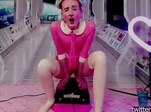 Pink Latex Dress & Nude Remote Control Motorbunny Vibrator Private w Daddy lots of Cumming & Moaning