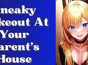 SFW Sneaky Makeout At Your Parent's House  Girlfriend Experience ASMR Audio Roleplay