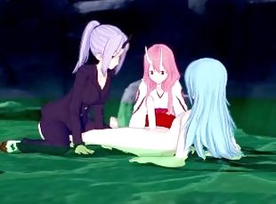 Shuna and Shion ambush Rimuru in the hot springs  The time I got reincarnated as a slime Parody