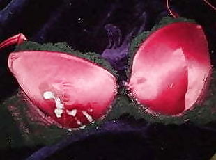 Cum on Satin Pink Bra 32D