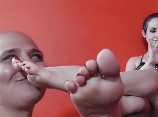 Foot worship blackmail