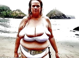 Pantat, Payudara besar, Gemuk (Fat), Besar (Huge), Wanita gemuk yang cantik, Pantai, Gemuk, Normal, Payudara, Bikini