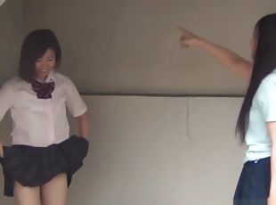 Teenage japanese babes pissing