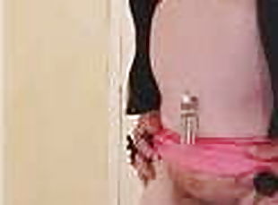 masturbation, transsexuelle, amateur, travesti, salope, solo, blanc, bottes