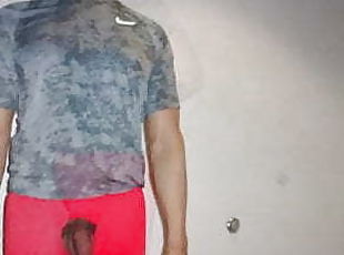 REd Nike Running Tights Dick Print