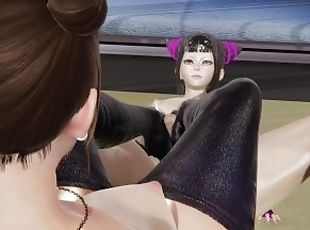 Chun Li Bootjob on Futa Juri Han