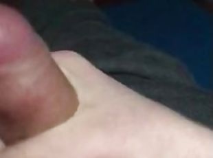 Fat Cock Gets Jerked to Big Cumshot