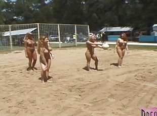 cur, tate-mari, nudist, petrecere, public, amatori