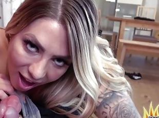 PublicSexDate - GORGEOUS TATTOOED BLONDE HIPSTER MIA BLOW FIRST DATE FACIAL AND FUCK