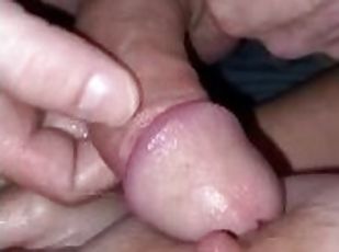 pre cum on a fat tit