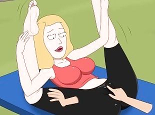 Rick And Morty - A Way Back Home - Sex Scene Only - Part 37 Beth Yoga Masturbation By LoveSkySanX