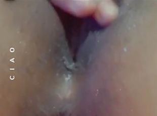 ebony rubs pussy til it creams