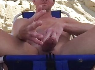 Public Beach Handjob Huge Cumshot