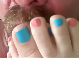 Luv4feet - Sucking Her Toes While Footjob & Handjob