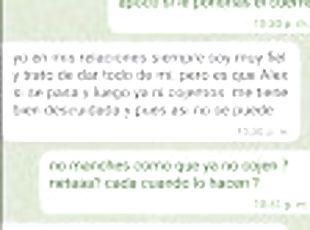 mensajes de whatsapp con la novia de mi amigo antes de cogermela