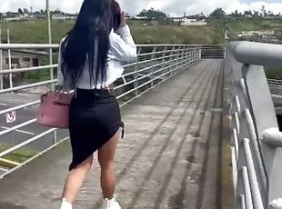 Latina horny Undressing in public