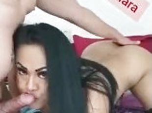 asiatisk, shemale, blowjob, stor-pikk, ladyboy, vakker, pikk