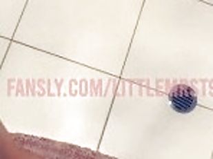 Amateur pee all over bathroom floor