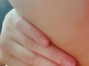 Multi orgasm  busty teen girl makes herself shake and cum