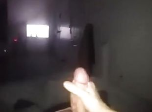 Stroking out a huge cumshot (throwback video)