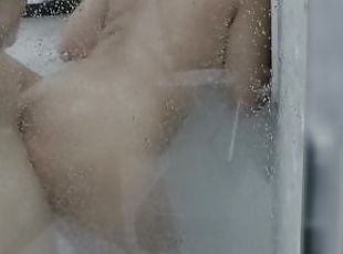 Mature seduces 18yo boy to fuck her on shower