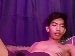 asiatisk, masturbation, gigantisk-kuk, gay, juckande, sprut, kåt, piercad, filipinsk, twink