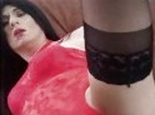 mastürbasyon-masturbation, travesti, anal, birdenbire, kadın-iç-çamaşırı, balık-ağı, sevimli, kıç-butt, bacaklar