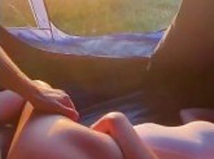 Young Couple Fuck In A Tent