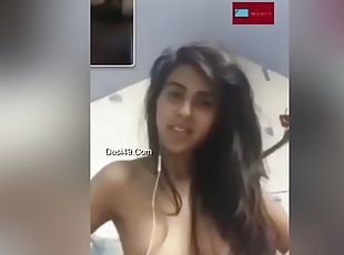 Today Exclusive- Cute Desi Girl Showing Boobs On Video Call