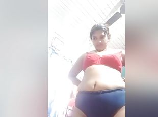 Today Exclusive- Sexy Desi Bhabhi Strip Her Cloths And Showing Boobs And Pussy Part 1