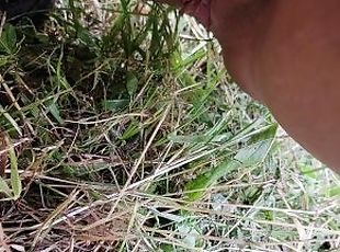 en-plein-air, pisser, public, chatte-pussy, amateur, milf, solo, humide, brunette