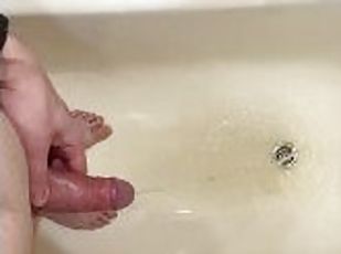 I pee accurately and accurately in the bathroom from a big dick POV 4K