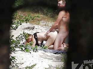 nudisti, kamera, pari, ranta, tirkistely, piilossa